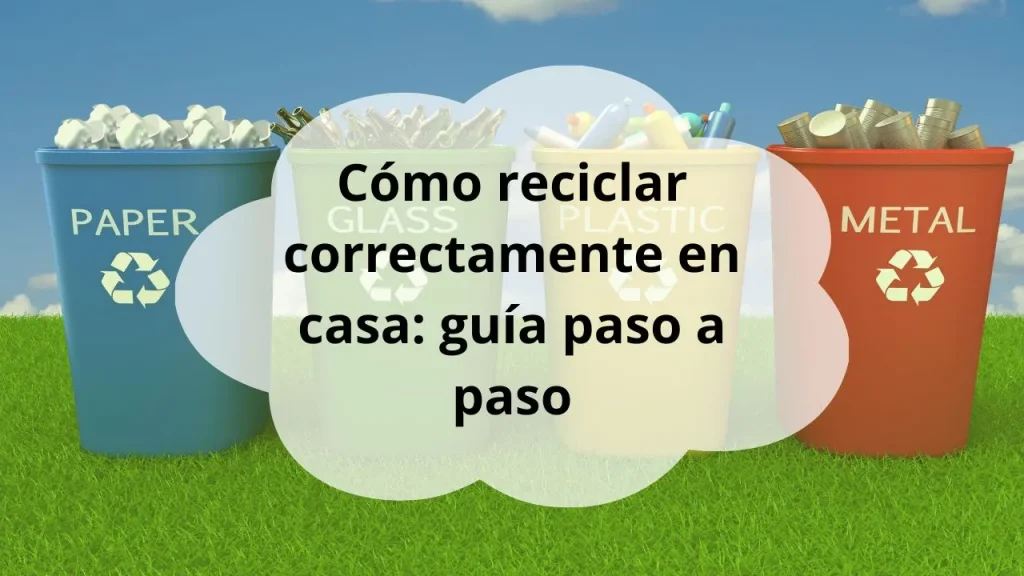 Cómo reciclar correctamente en casa